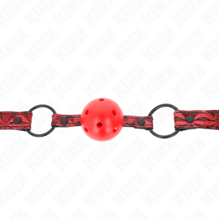 KINK - MORDAZA DE BOLA 4.5 CM CON PATRÓN DE DIAMANTE MODELO 1 64.5 CM AJUSTABLE 42- 60 CM - CandyHot - Foto 3