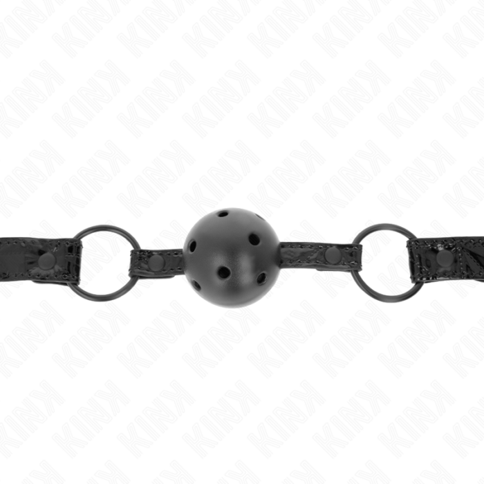 KINK - MORDAZA DE BOLA 4.5 CM CON PATRÓN DE DIAMANTE MODELO 3 64.5 CM AJUSTABLE 42- 60 CM - CandyHot - Foto 3