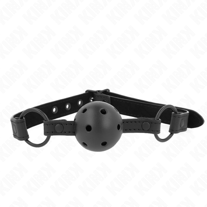 KINK - MORDAZA DE BOLA 4.5 CM DE NEOPRENO 63.5 X 2 CM AJUSTABLE 41 X 59 CM - CandyHot - Foto 2