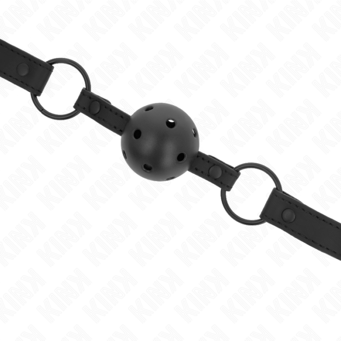 KINK - MORDAZA DE BOLA 4.5 CM DE NEOPRENO 63.5 X 2 CM AJUSTABLE 41 X 59 CM - CandyHot - Foto 4