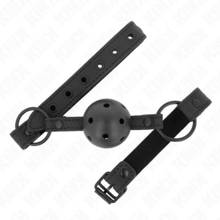 KINK - MORDAZA DE BOLA 4.5 CM DE NEOPRENO 63.5 X 2 CM AJUSTABLE 41 X 59 CM - CandyHot - Foto 1