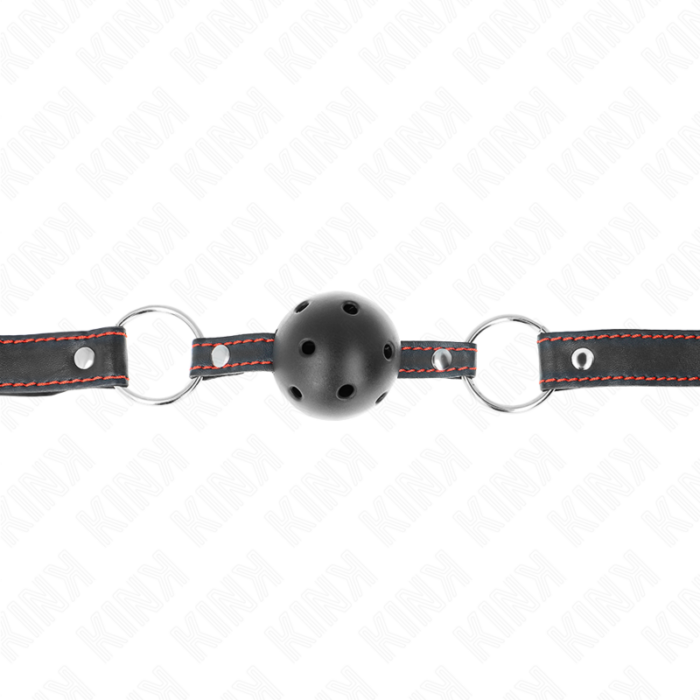 KINK - MORDAZA DE BOLA 4.5 CM NEGRA DURA HUECA MODELO 2 65 x 2.5 CM - CandyHot - Foto 4