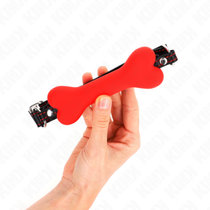 KINK - MORDAZA DE HUESO 12 CM ROJO 63 x 2 CM - CandyHot - Foto 2