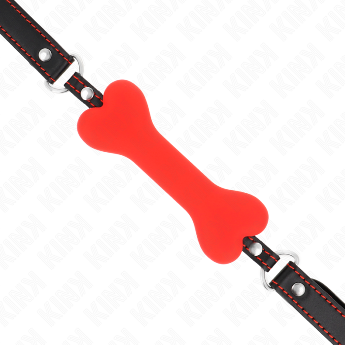KINK - MORDAZA DE HUESO 12 CM ROJO 63 x 2 CM - CandyHot - Foto 4