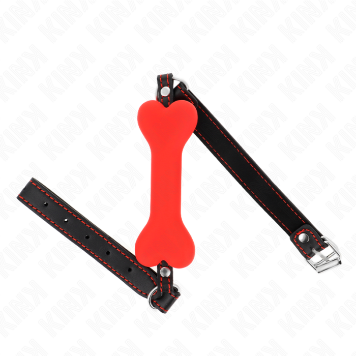 KINK - MORDAZA DE HUESO 12 CM ROJO 63 x 2 CM - CandyHot - Foto 1