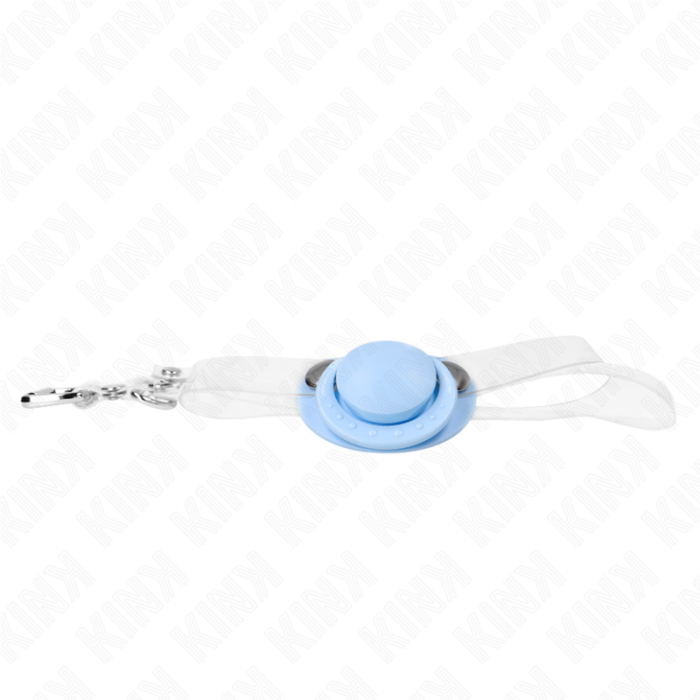 KINK - MORDAZA FORMA CHUPETE 5.5 x 4 CM CELESTE AJUSTABLE 43-60 CM - CandyHot - Foto 3