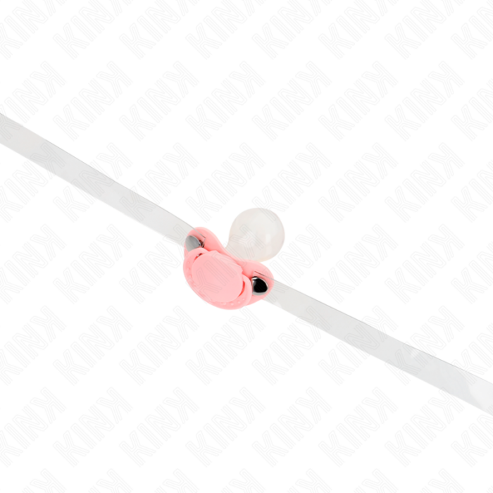 KINK - MORDAZA FORMA CHUPETE 5.5 x 4 CM ROSA AJUSTABLE 43-60 CM - CandyHot - Foto 2