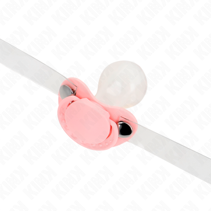 KINK - MORDAZA FORMA CHUPETE 5.5 x 4 CM ROSA AJUSTABLE 43-60 CM - CandyHot - Foto 4