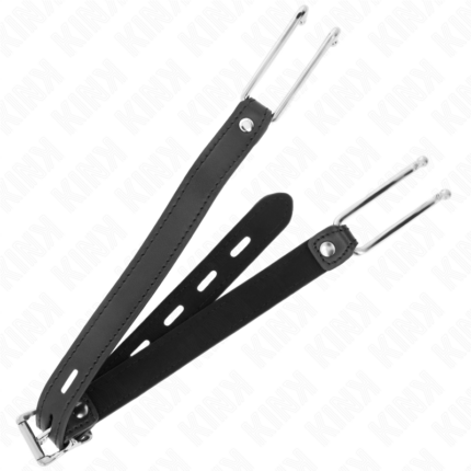 KINK - MORDAZA GANCHO DE METAL 11.5 CM CON CORREA DE POLIPIEL AJUSTABLE 39-58 CM X 2 CM - CandyHot - Foto 2