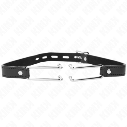KINK - MORDAZA GANCHO DE METAL 11.5 CM CON CORREA DE POLIPIEL AJUSTABLE 39-58 CM X 2 CM - CandyHot - Foto 1