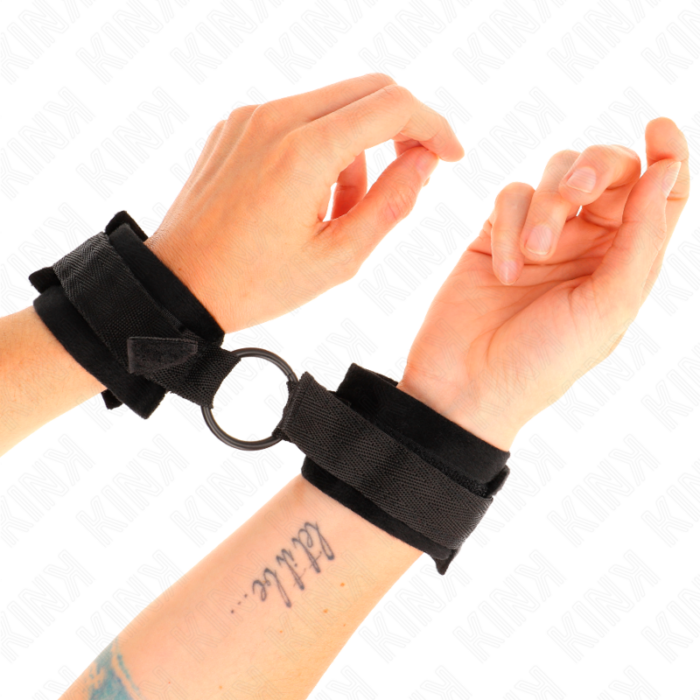 KINK - MUÑEQUERAS 25 CM PARA PRINCIPIANTES CON ANILLA 4 CM NEGRO AJUSTABLE 15-25 CM - CandyHot - Foto 4
