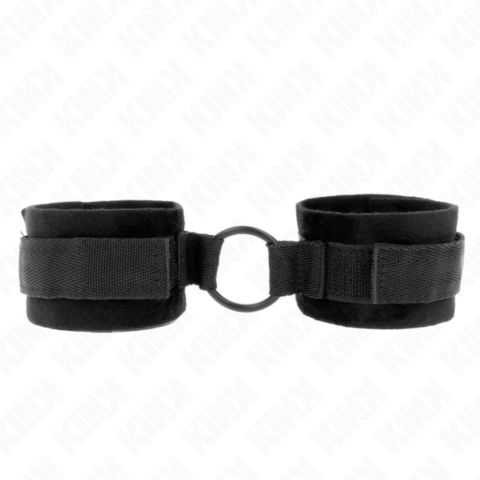 KINK - MUÑEQUERAS 25 CM PARA PRINCIPIANTES CON ANILLA 4 CM NEGRO AJUSTABLE 15-25 CM - CandyHot - Foto 1