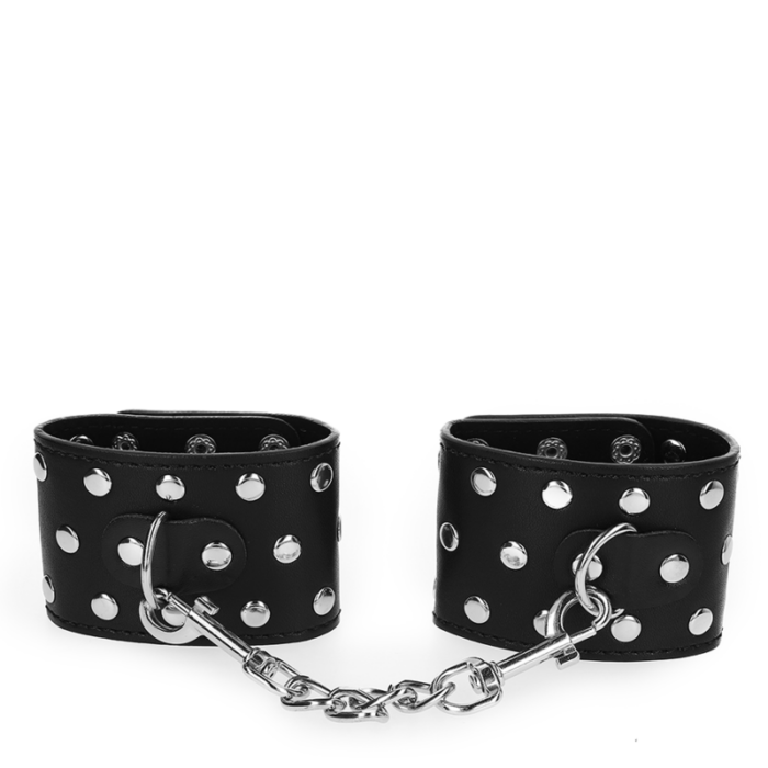 KINK - MUÑEQUERAS CON CIERRE A PRESIÓN LLENO DE TACHUELAS AJUSTABLE NEGRO 19-24 CM X 5.5 CM - CandyHot - Foto 3
