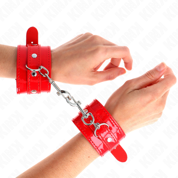 KINK - MUÑEQUERAS CON TACHUELAS ROJO AJUSTABLE 23-33 CM - CandyHot - Foto 4