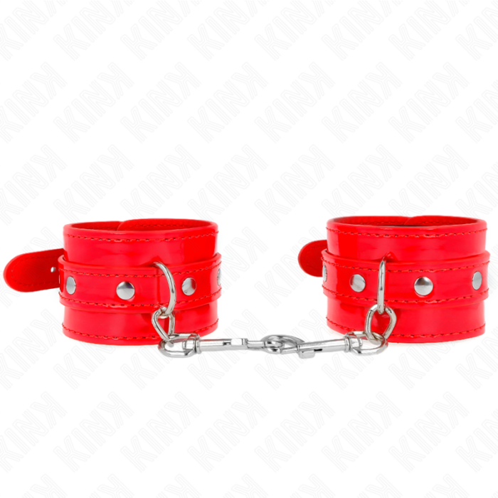 KINK - MUÑEQUERAS CON TACHUELAS ROJO AJUSTABLE 23-33 CM - CandyHot - Foto 1