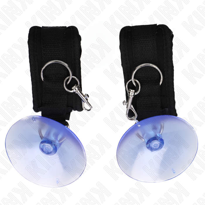 KINK - MUÑEQUERAS CON VENTOSA NEGRO AJUSTABLE 29-40 CM X 5 CM - CandyHot - Foto 3