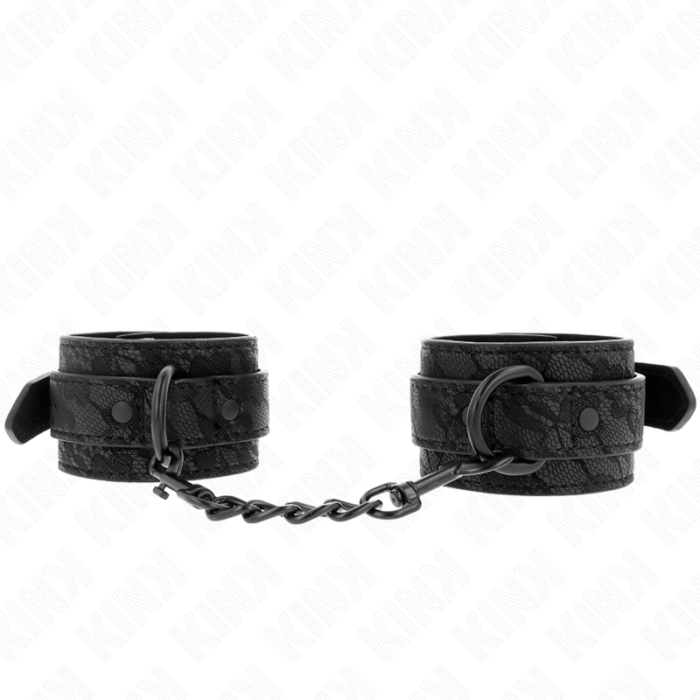 KINK - MUÑEQUERAS DE ENCAJE AJUSTABLE NEGRO 19-26 CM - CandyHot - Foto 1