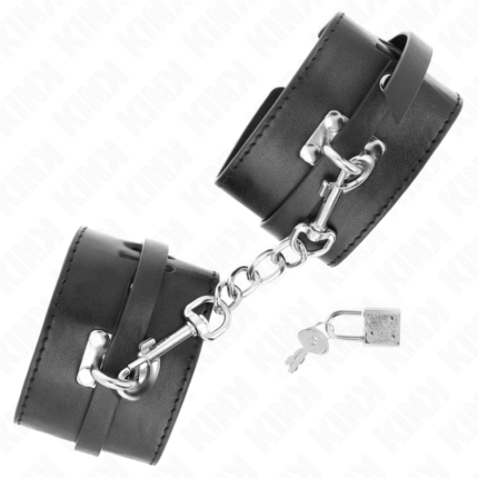 KINK - MUÑEQUERAS DELUXE CON CIERRE DE CANDADO AJUSTABLE 14.5-21 CM X 6 CM - CandyHot - Foto 2
