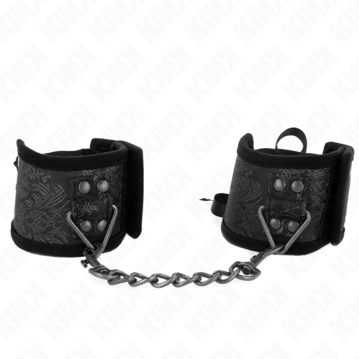 KINK - MUÑEQUERAS DISEÑO ESCÁNDALO NEGRO DETALLE LAZO 24.5 CM X 6.5 CM - CandyHot - Foto 1