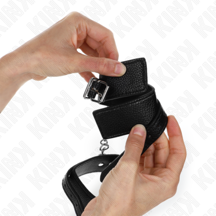 KINK - MUÑEQUERAS ESTILO SERPIENTE NEGRO AJUSTABLE 20-28 CM X 5.4 CM - CandyHot - Foto 2