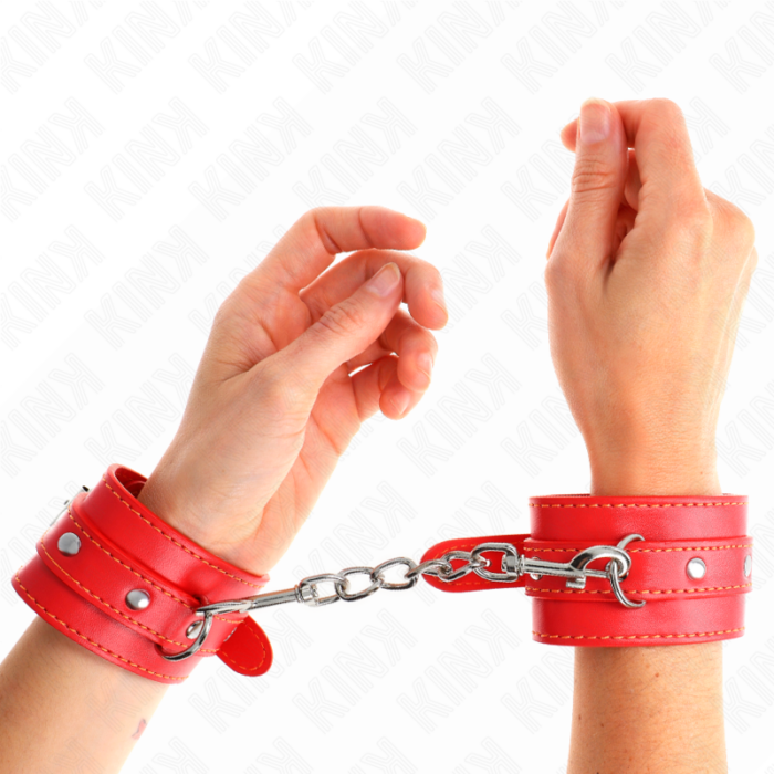 KINK - MUÑEQUERAS FINAS ROJO AJUSTABLE 21-33 CM - CandyHot - Foto 4