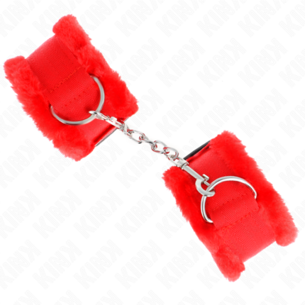 KINK - MUÑEQUERAS FORRADA ROJO AJUSTABLE 17-31 CM X 7 CM - CandyHot - Foto 2