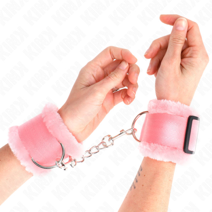 KINK - MUÑEQUERAS FORRADA ROSA AJUSTABLE 17-31 CM X 7 CM - CandyHot - Foto 4