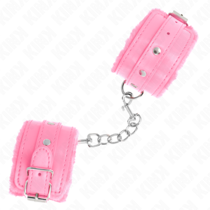 KINK - MUÑEQUERAS FORRADAS PREMIUM ROSA CON CORREA ROSA AJUSTABLE 17-29 CM X 6 CM - CandyHot - Foto 2