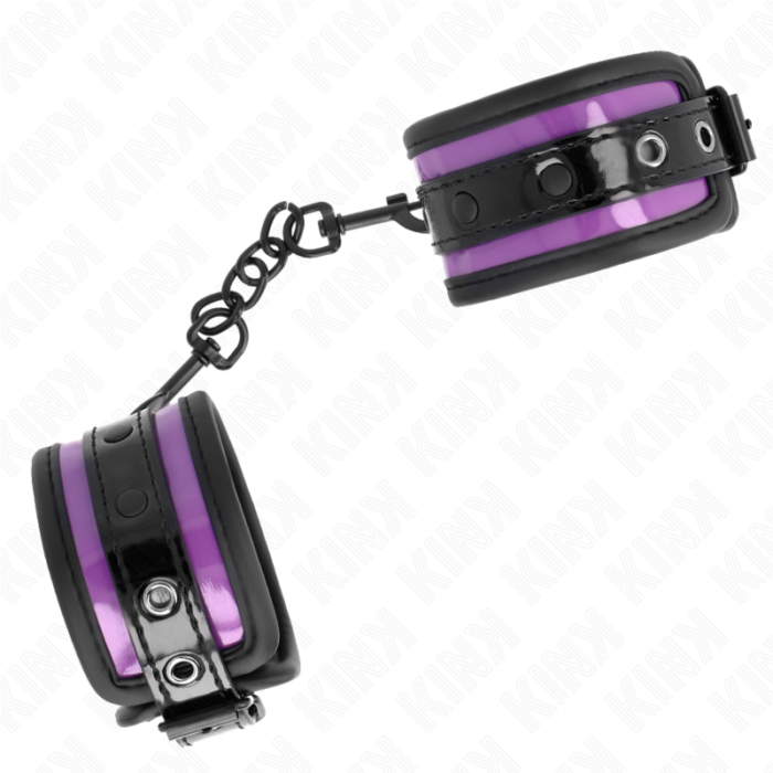 KINK - MUÑEQUERAS NEOPRENO LILA AJUSTABLE 21-28 CM X 5 CM - CandyHot - Foto 2