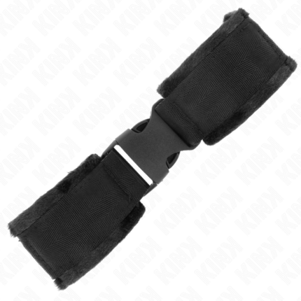KINK - MUÑEQUERAS NYLON NEGRO MODELO 1 AJUSTABLE 25-35 CM X 6 CM - CandyHot - Foto 2