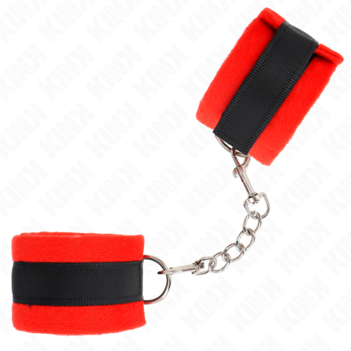 KINK - MUÑEQUERAS PARA PRINCIPIANTES NEGRO-ROJO 30 X 7 CM - CandyHot - Foto 2