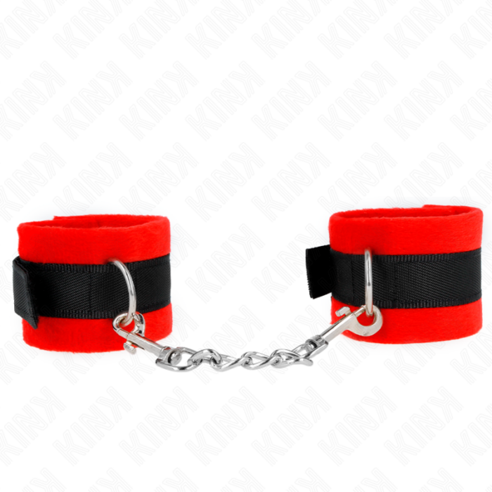 KINK - MUÑEQUERAS PARA PRINCIPIANTES NEGRO-ROJO 30 X 7 CM - CandyHot - Foto 1
