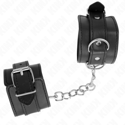 KINK - MUÑEQUERAS SENCILLAS NEGRO AJUSTABLE 20-23 CM X 5.5 CM - CandyHot - Foto 2