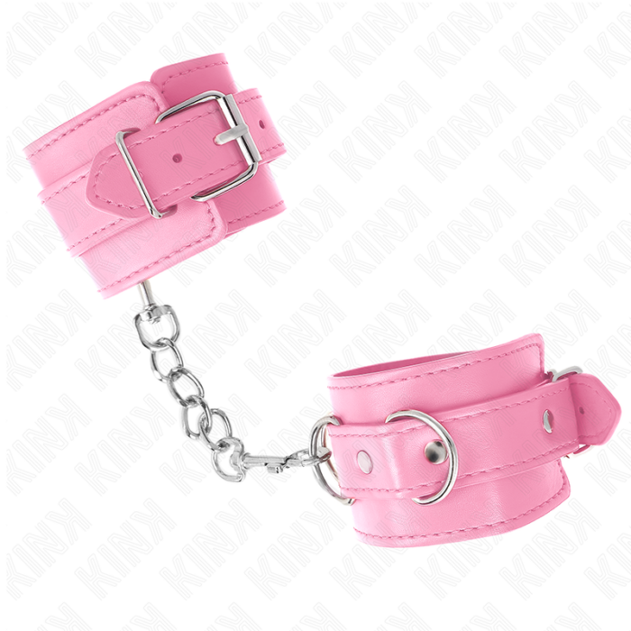KINK - MUÑEQUERAS SENCILLAS ROSA AJUSTABLE 20-23 CM X 5.5 CM - CandyHot - Foto 3