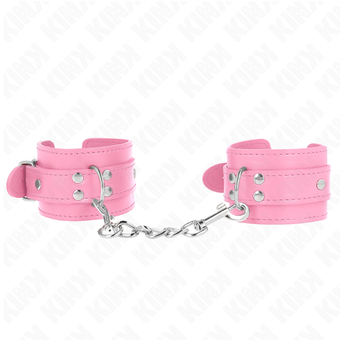 KINK - MUÑEQUERAS SENCILLAS ROSA AJUSTABLE 20-23 CM X 5.5 CM - CandyHot - Foto 1