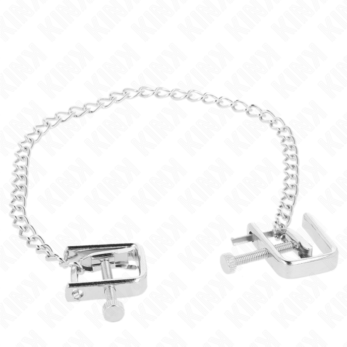 KINK - PINZAS PARA PEZONES COMPRESORA TORNILLO DE BANCO CON CADENA 30 CM - CandyHot - Foto 3