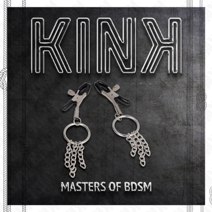 KINK - PINZAS PARA PEZONES CON ARO Y PEQUEÑAS CADENAS PLATEADO 6 CM - CandyHot - Foto 5