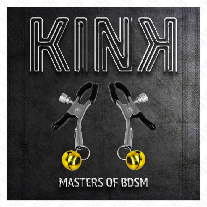 KINK - PINZAS PARA PEZONES CON CAMPANILLA DORADA 6 CM - CandyHot - Foto 5