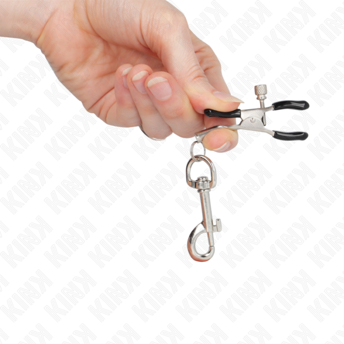 KINK - PINZAS PARA PEZONES CON GANCHO 6 CM - CandyHot - Foto 4