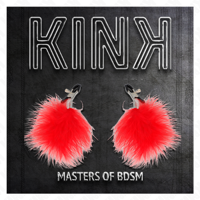 KINK - PINZAS PARA PEZONES CON PLUMA ROJO 7 CM - CandyHot - Foto 5