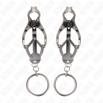 KINK - PINZAS PARA PEZONES ESTILO JAPONÉS CON AROS PLATEADO - CandyHot - Foto 2