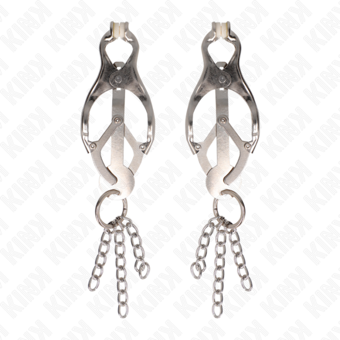 KINK - PINZAS PARA PEZONES ESTILO JAPONÉS CON CADENAS PLATEADO - CandyHot - Foto 2
