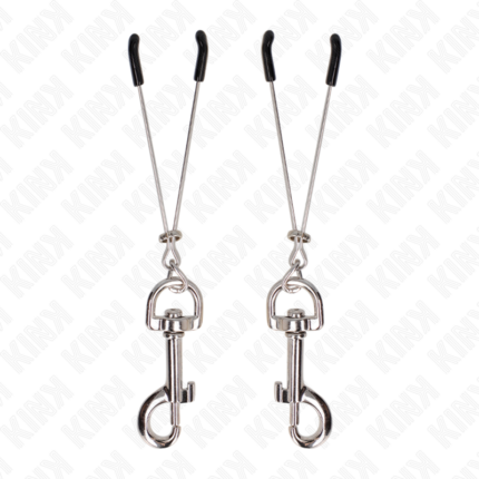 KINK - PINZAS PARA PEZONES FINA CON GANCHO PLATEADO 7 CM - CandyHot - Foto 1