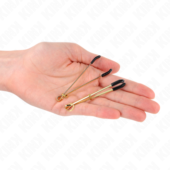 KINK - PINZAS PARA PEZONES FINA DORADO 7 CM - CandyHot - Foto 4