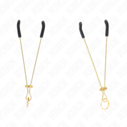 KINK - PINZAS PARA PEZONES FINA DORADO 7 CM - CandyHot - Foto 1