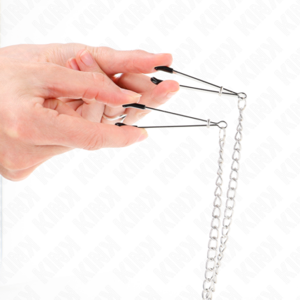 KINK - PINZAS PARA PEZONES Y CLÍTORIS CON CADENA 30 CM MODELO 1 - CandyHot - Foto 2