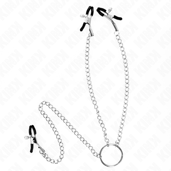KINK - PINZAS PARA PEZONES Y CLÍTORIS CON CADENA 30 CM MODELO 2 - CandyHot - Foto 1
