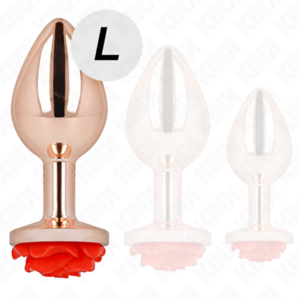 KINK - PLUG ANAL ORO ROSADO ROSA ROJA L - CandyHot - Foto 2