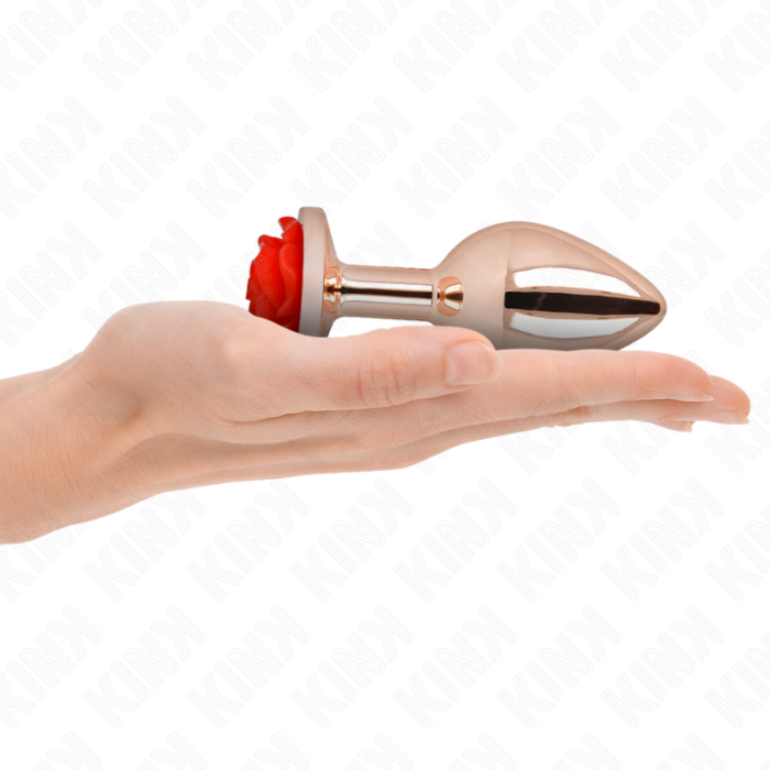 KINK - PLUG ANAL ORO ROSADO ROSA ROJA L - CandyHot - Foto 3