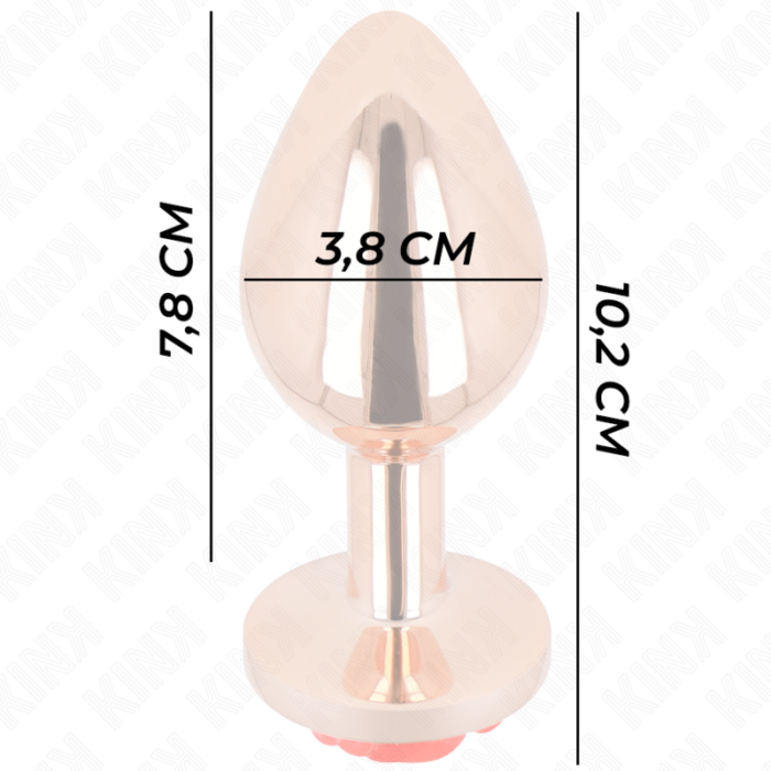 KINK - PLUG ANAL ORO ROSADO ROSA ROJA L - CandyHot - Foto 4